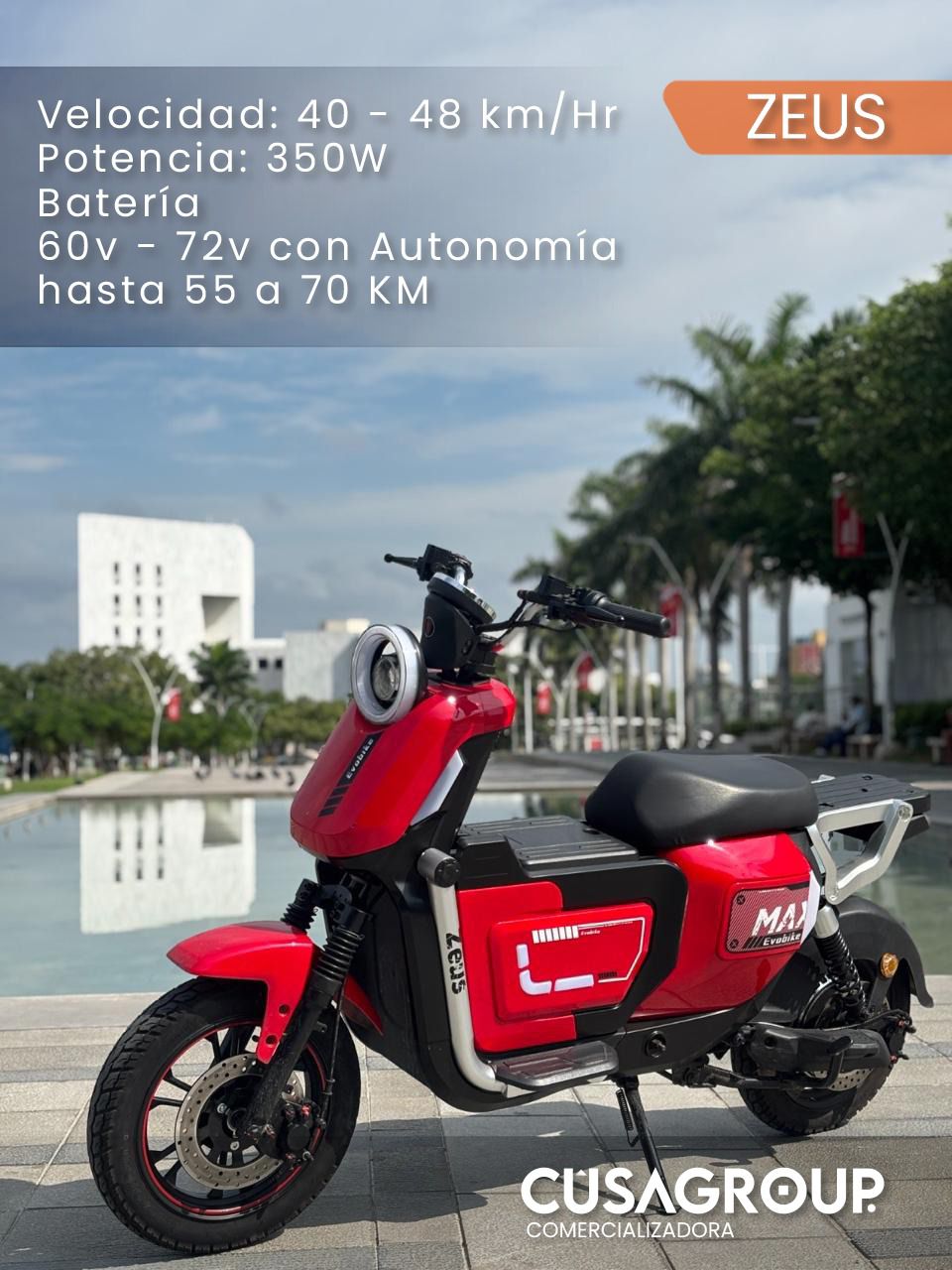 EVOBIKE ZEUS - Bicicleta eléctrica robusta 200kg capacidad vista lateral
